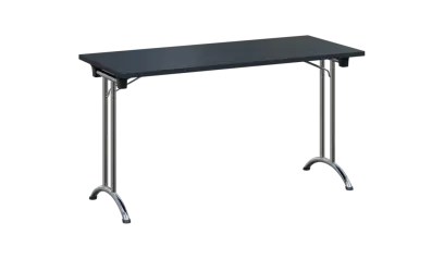 SLC 140 chrom skládací jednací stůl 1394x600, deska 25 mm, podnož chrom, deska antracit